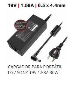 cargador 19v portatil LG