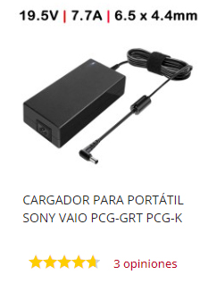 Cargador portátil SOny VAIO 19.5V 7.7A