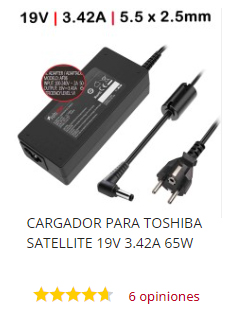 cargador toshiba 19v 3.42 a