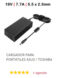 Cargador Toshiba 19V 7.7A
