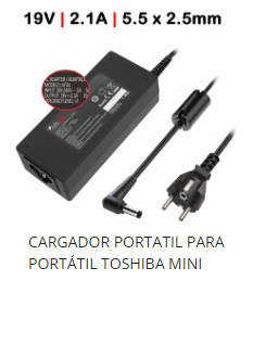 Cargador portatil Toshiba 19V 2.1A