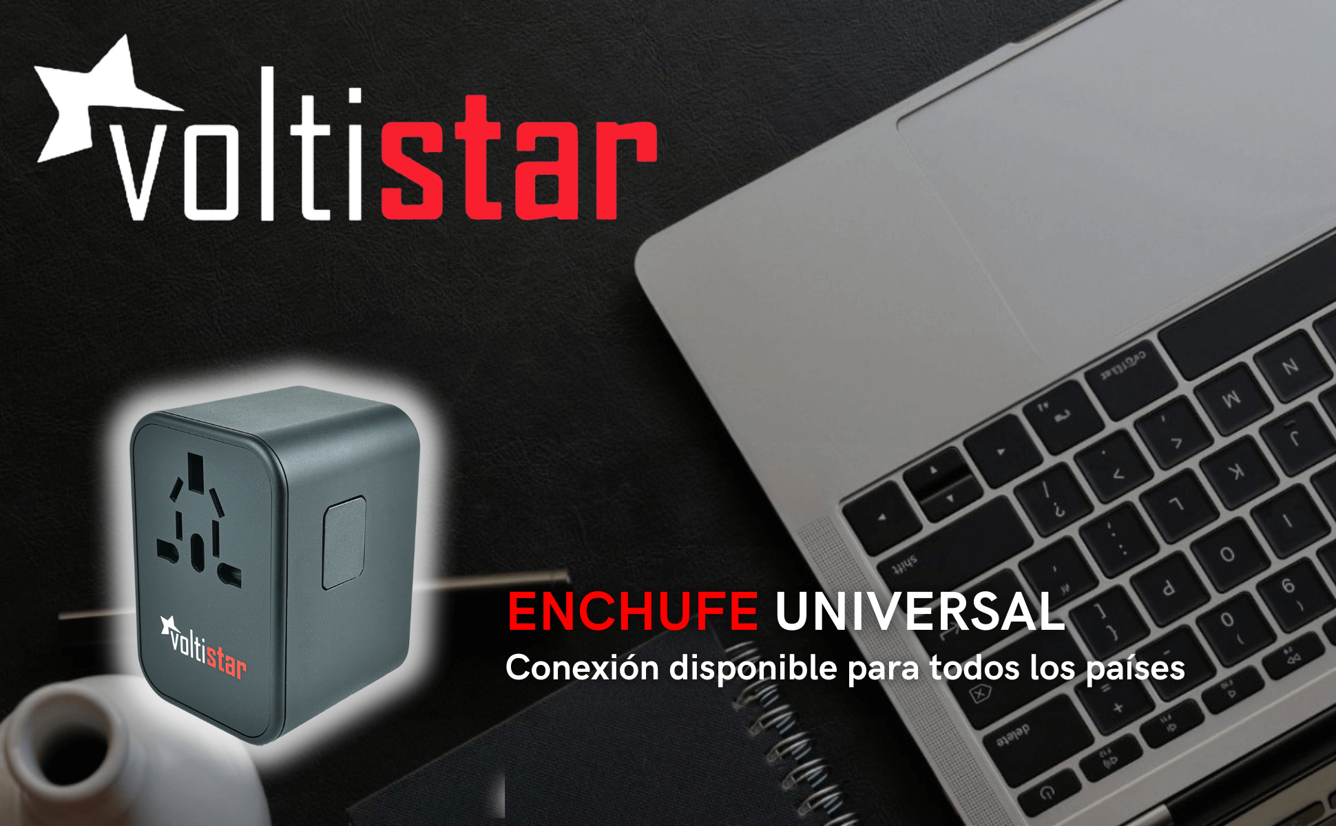 ADAPTADOR ENCHUFE UNIVERSAL 35.5W PD CARGA RÁPIDA. DE VIAJE 3 USB + 2 USB-C