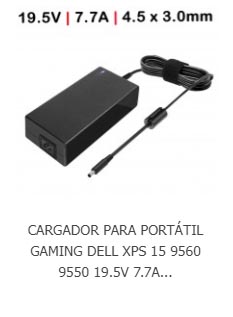 Cargador Gaming Dell XPS 15 9560