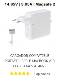 Cargador Apple MacBook Air A1436