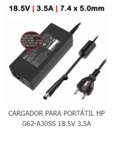 CargadorHP G62-A30SS