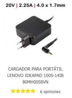 Cargador Lenovo IdeaPad 100S-14IB