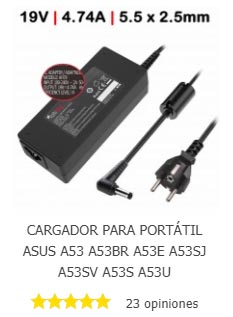 Cargador Asus A53