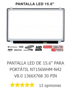 Pantalla NT156WHM-N42 V8.0