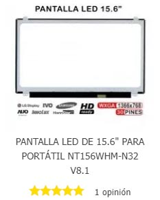 Pantalla NT156WHM-N32 V8.1