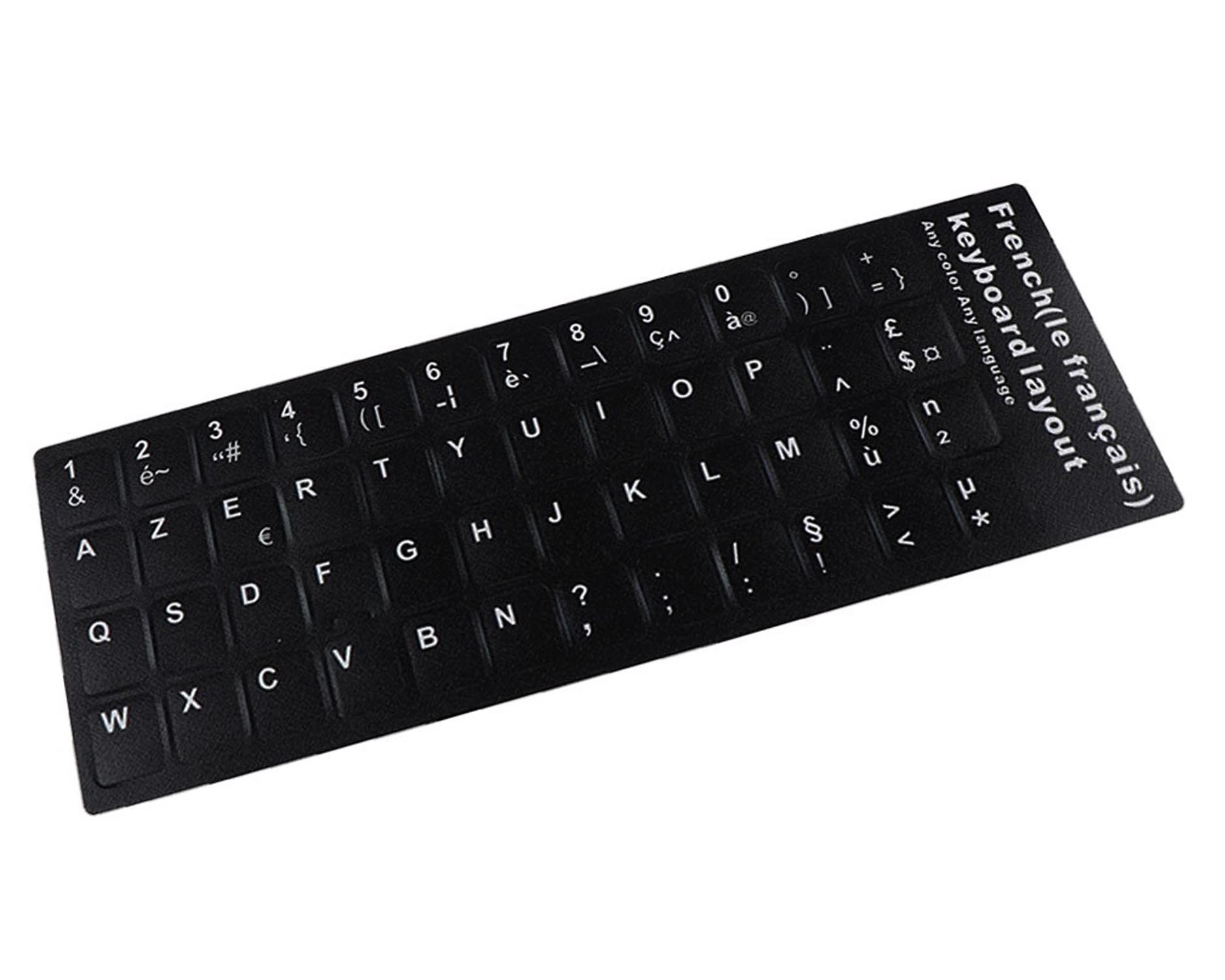 Pegatina teclado idioma francés negro, pegatina teclado francés
