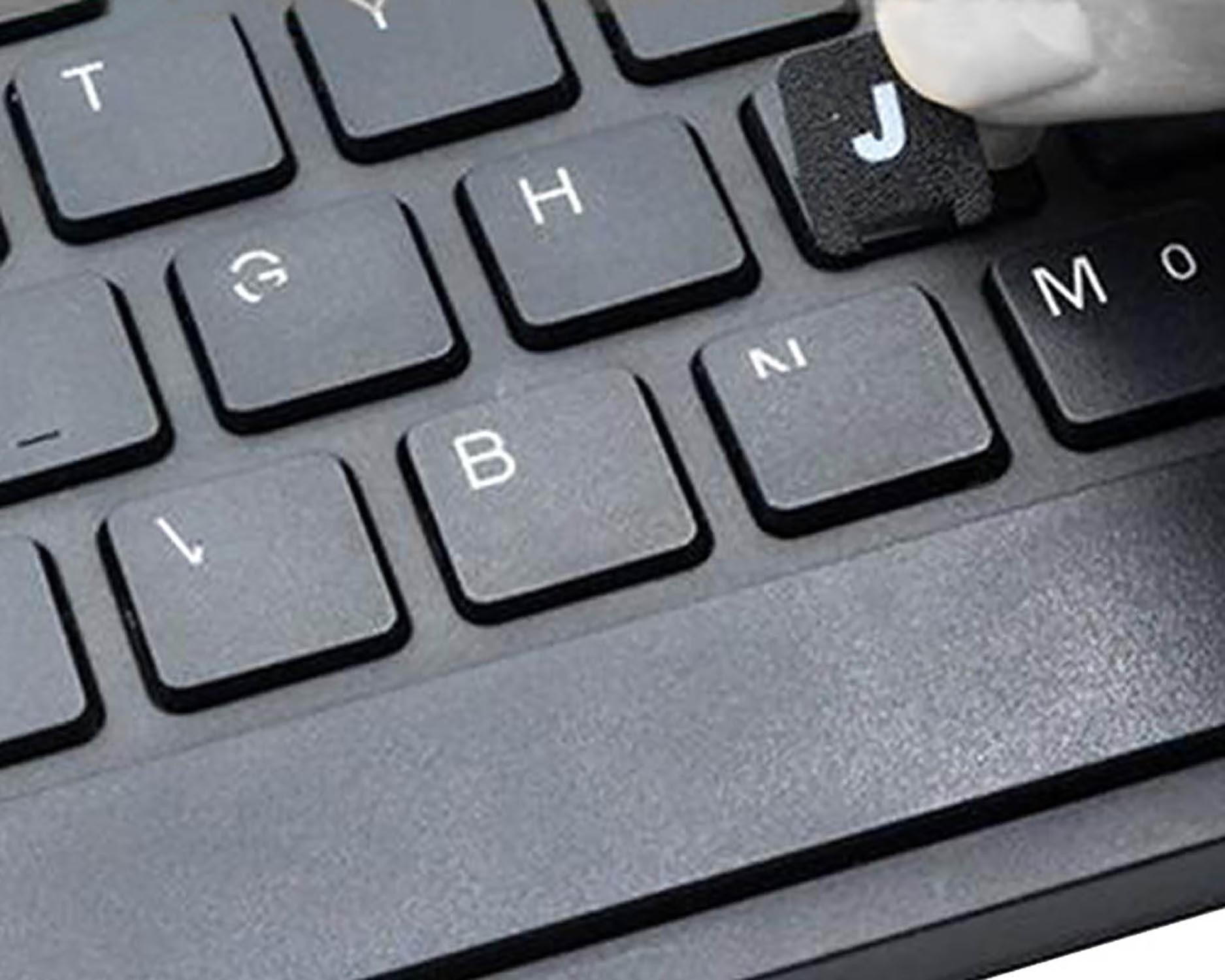 Pegatina para teclado LA negro con letras blancas