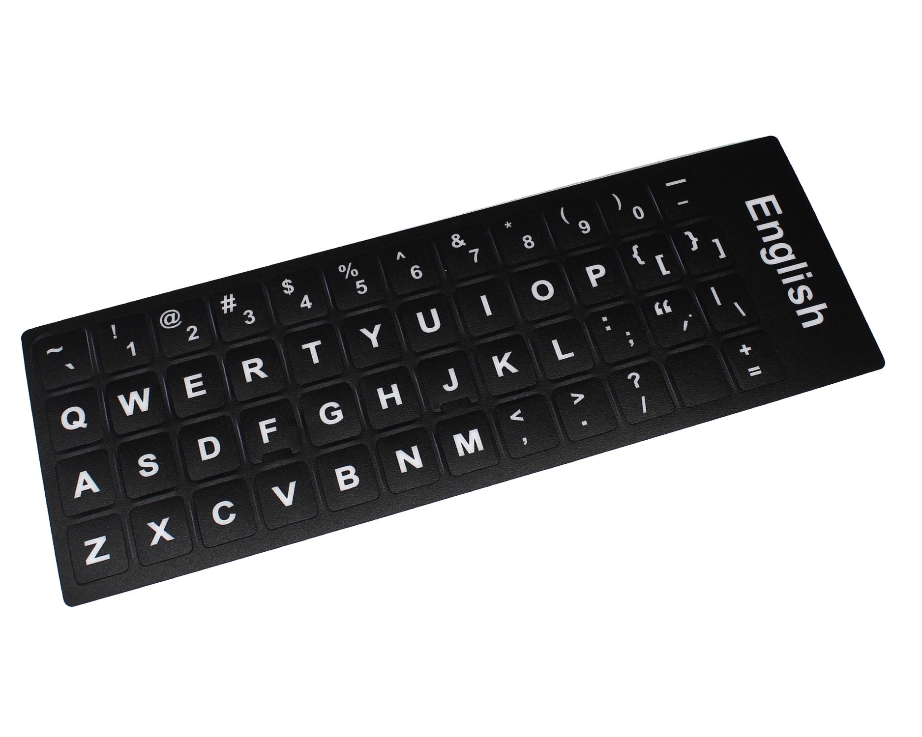 Pegatina teclado castellano negro, etiqueta teclado castellano negro