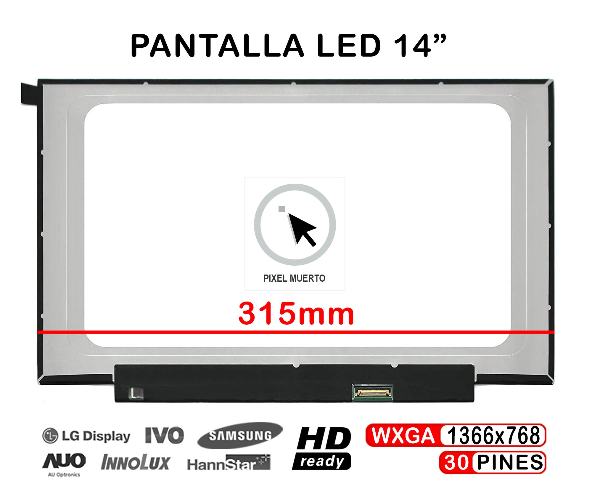 LSMACLCD Para N140BGA-EA4 C1 N140BGA-EB4 REV C1 Pantalla Portátil 14 "HD 1366X768 EDP-30 Pin Led LCD Pantalla No Táctil