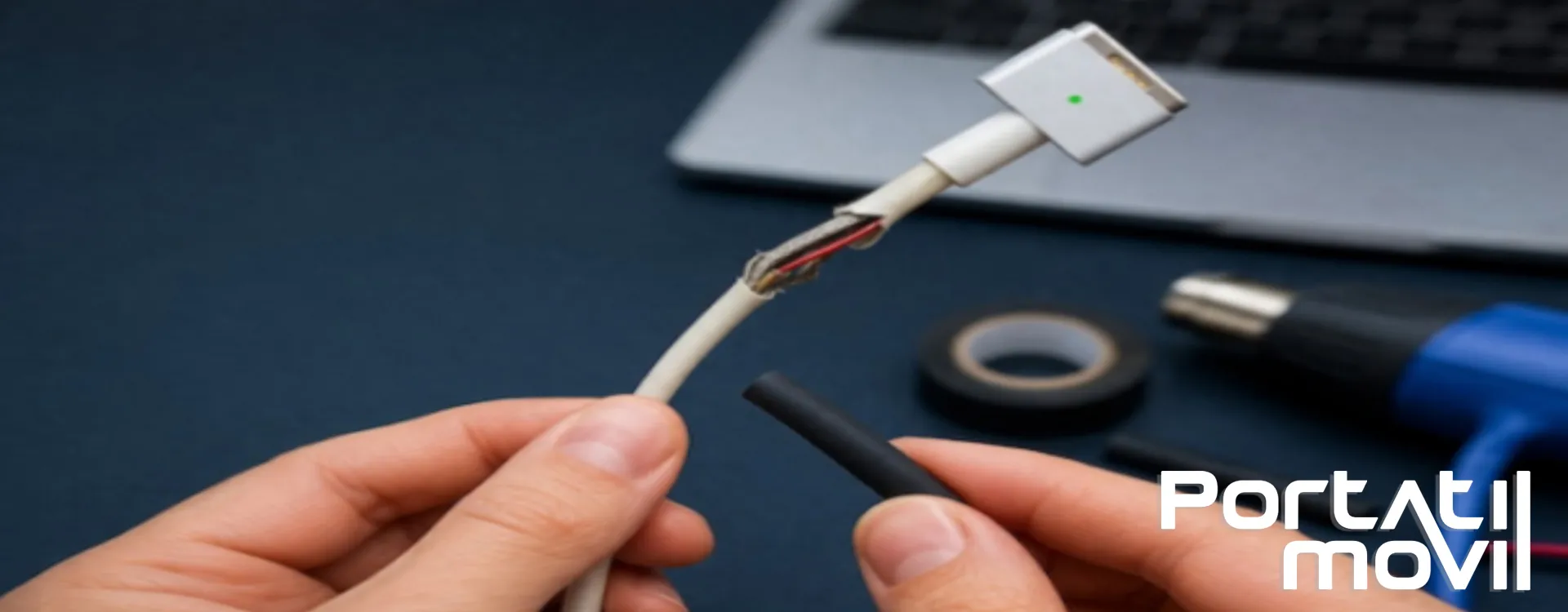 Cómo arreglar un cable de cargador de portátil paso a paso