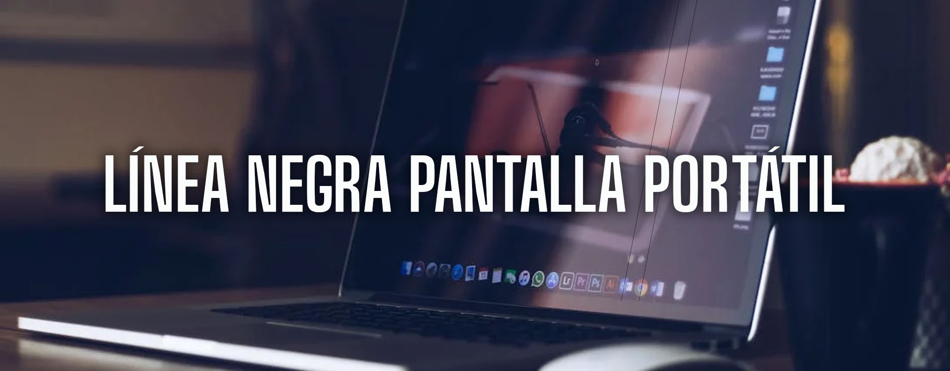 Línea negra pantalla portátil