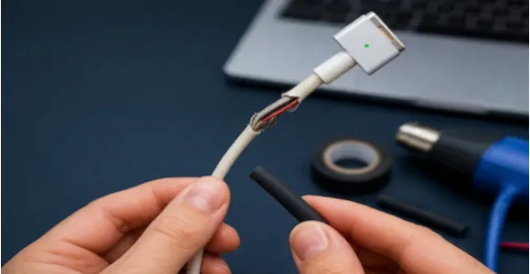 Cómo arreglar el cable de un cargador de portátil paso a paso