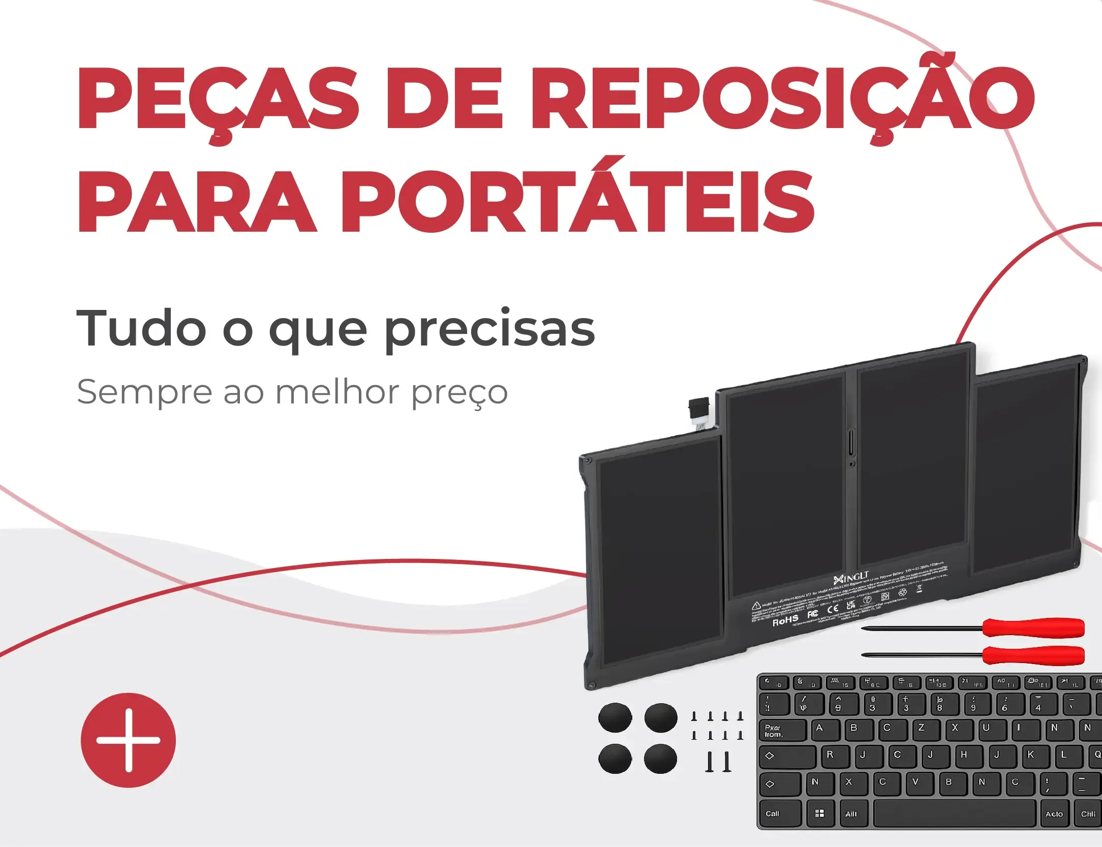 Peças de reposição para portáteis